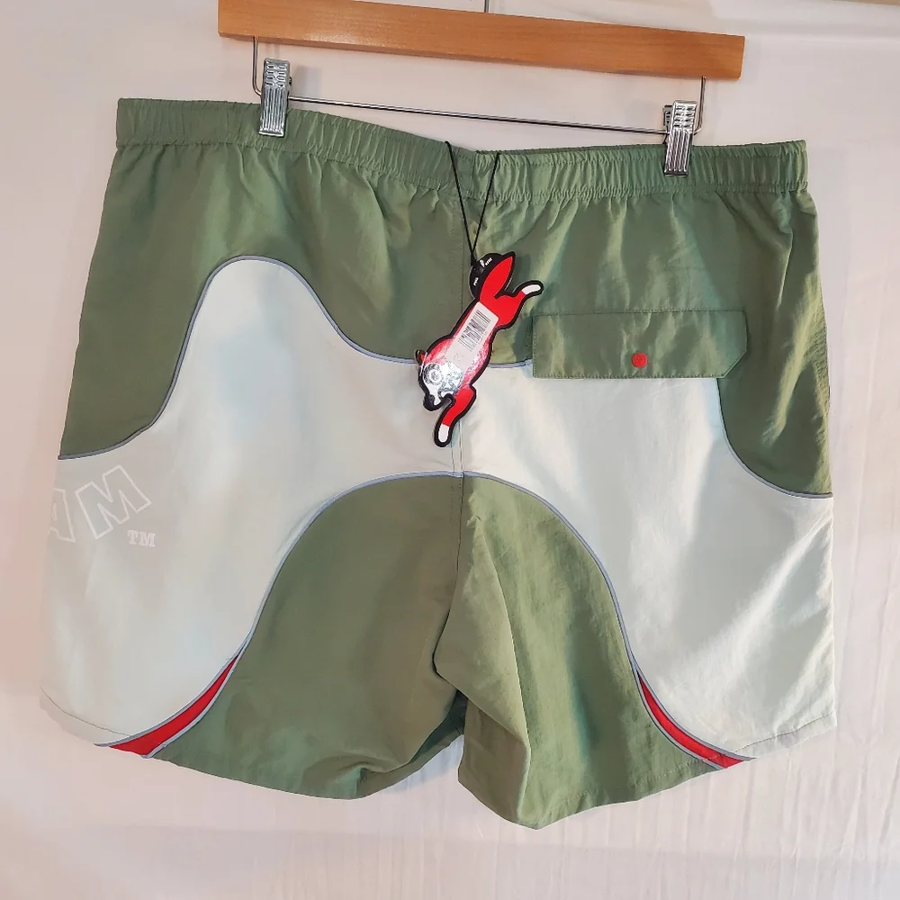 ICECREAM Men’s Size 3X Green Lime Nylon Shorts 37" Waist New with Tags - Picture 3 of 6